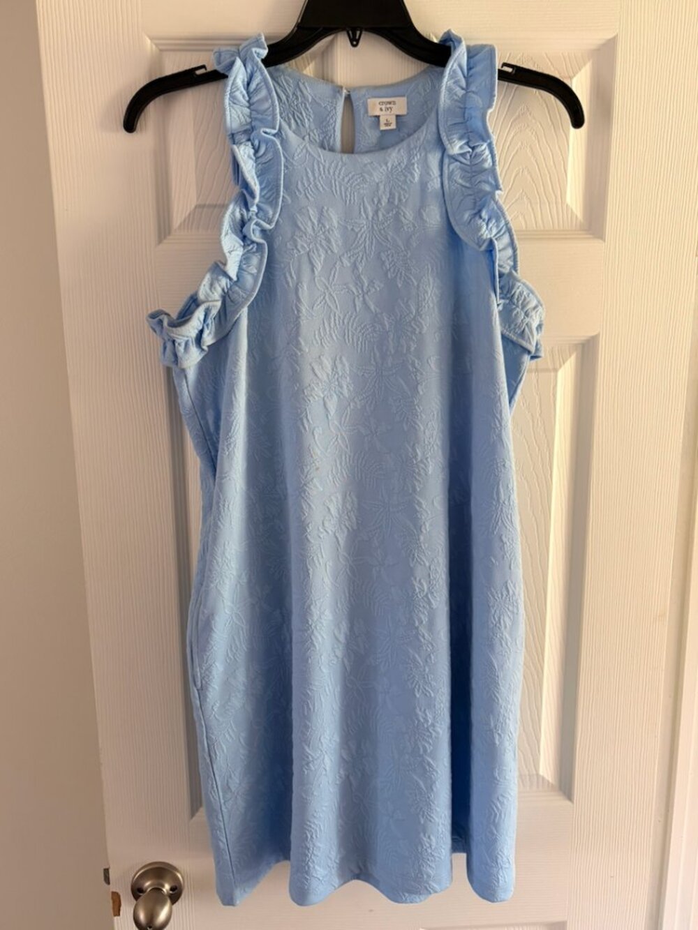 Crown & Ivy Ruffle Sleeve Mini Dress
